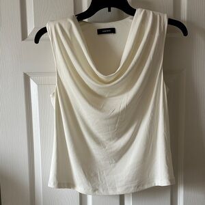 Elegant Cream Drape Neck Blouse size medium